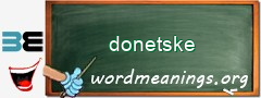 WordMeaning blackboard for donetske